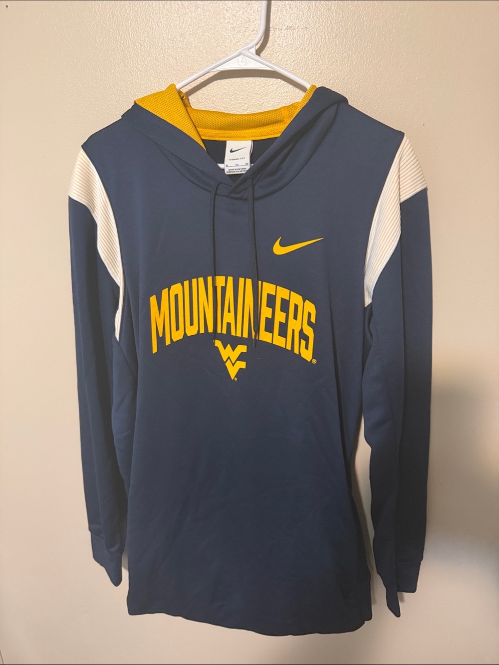Nike Men’s Navy & Gold Mountaineers Crewneck Hoodie